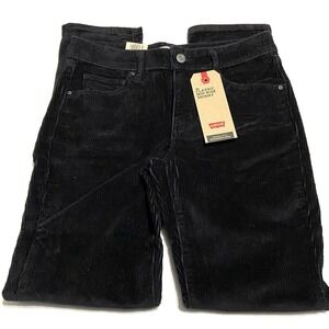 Levi's Classic Mid-Rise Corduroy Skinny Jeans NEW Black Women's Size 28 x 30